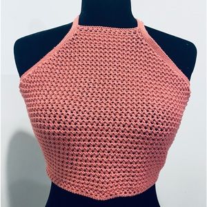 Crochet Knit back backless top